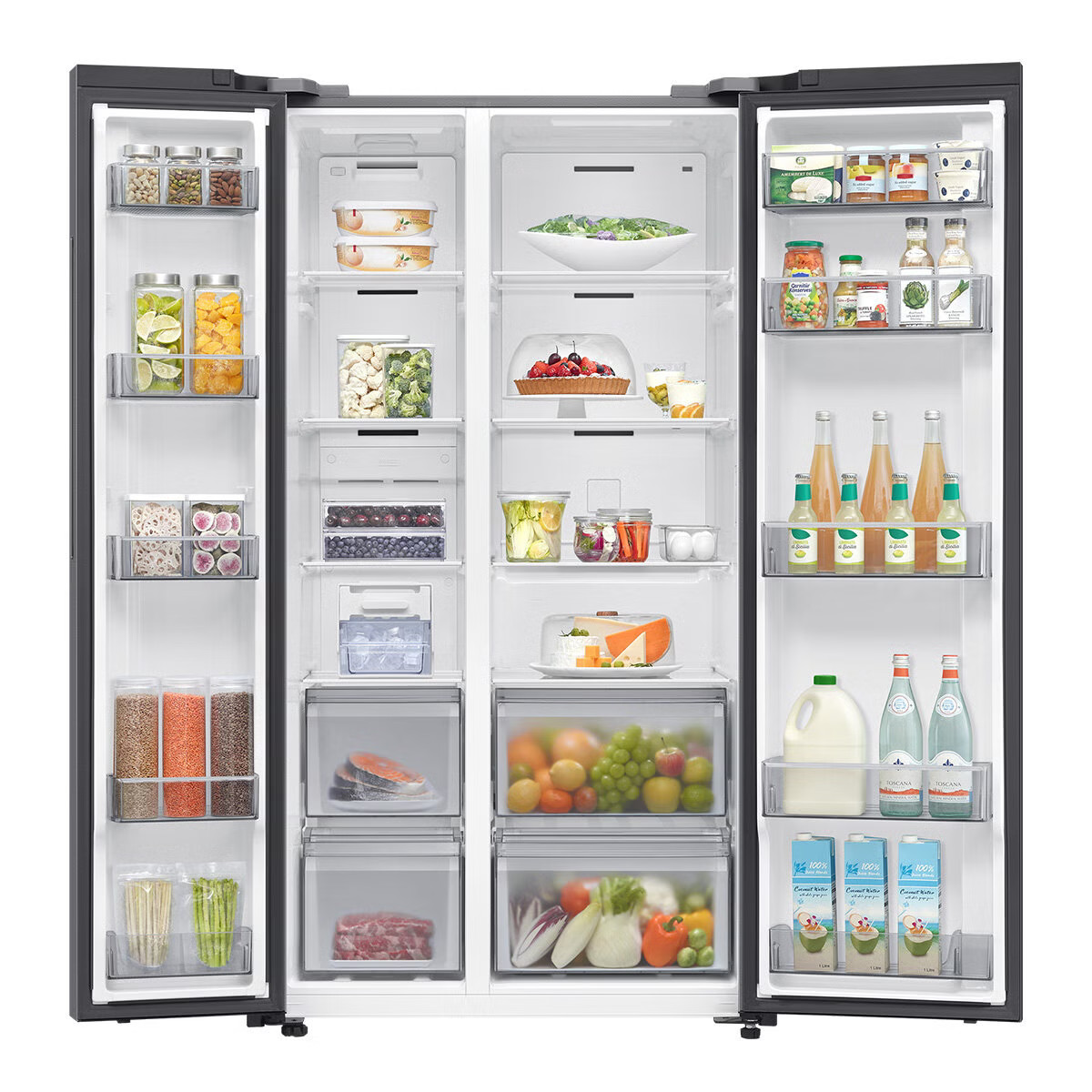 Samsung 655L Smart Side by Side Refrigerator Silver SRS6100S — image 4