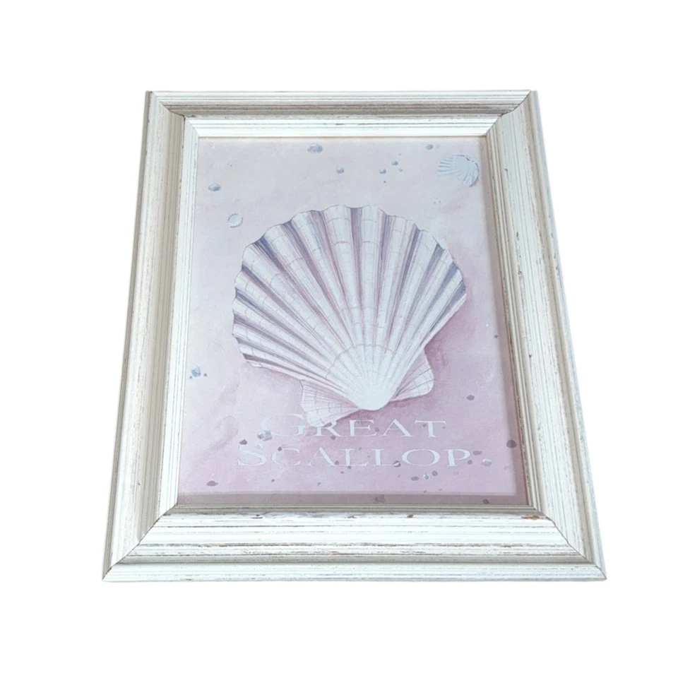 Vintage Coastal Seashell Print “Shells I” – Framed 8×10 Nautical Beach Decor - Image 3 of 4