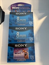 NEW SEALED Sony 8 MM MP Blank Video Cassette Tapes P6-120MPL Lot of 3 