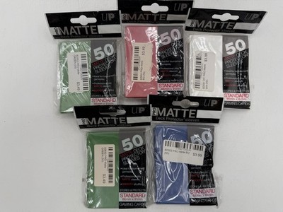50 Ultra Pro Matte Deck Protector Standard Card Sleeve Custom Bundle of 5 Colors