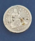 1876-CC Seated Liberty Silver Quarter Rare Key Date Carson City CC Fine