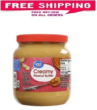 Great Value Creamy Peanut Butter, Spread, 64 oz