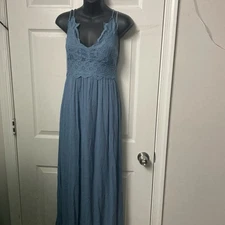 J for Justify Women's Long Blue Floral Dress Size Small