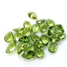 Peridot Pear Faceted Cut 3x5mm to 6x9mm Natural Loose Wholesale Gemstone
