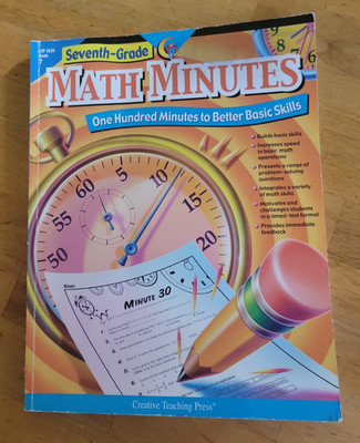 Seventh-Grade Math Minutes : One Hundred Minutes to Better Basic Skills - Good