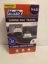 Hefty SHRINK-PAK 5 Large Travel Bags 22.5 L x 18 W