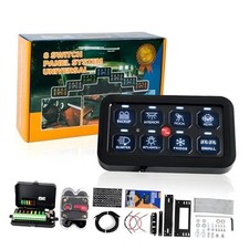 w/RGB Toggle Momentary Pulsed Memory Function Auto Dimmable 8 Gang Switch Panel