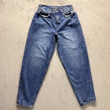 American Eagle Jeans Womens 4 Blue Relaxed Mom Jean Medium Wash Distressed Denim