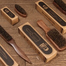 Walnut Wood Boar Bristle Beard Comb Beard Care Styling Comb Hair C7C1