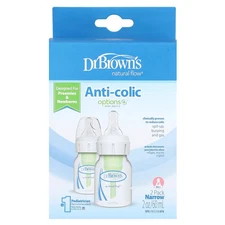 Natural Flow®, Anti-colic Option+™ Baby Bottle, P/0 Months +, 2 Pack, 2 oz (60