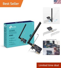 High-Gain Dual Band PCIe WiFi Adapter - AC600 Speed with Low-Profile Versatility