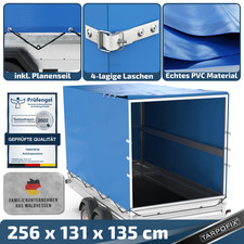 Anhänger Hochplane 256x131x135 cm Anhängerplane Abdeckplane für Unsinn WEB 14
