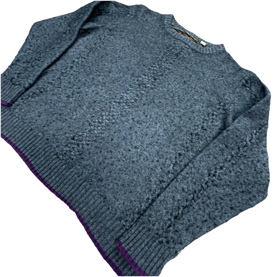 Robert Graham 毛衣男式 XXL 2XL 重型针织圆领罗纹运动衫羊毛 — 第 3/4 张图片