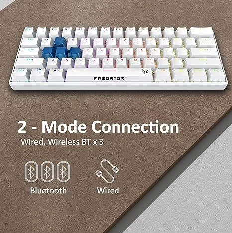 Acer Predator Aethon 330 Keyboard Space-Saving 61-Key Design PKR200 - White - Image 4 of 4