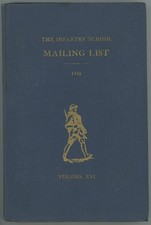 Vintage 1938 INFANTRY SCHOOL Mailing List Fort Benning Book WWII