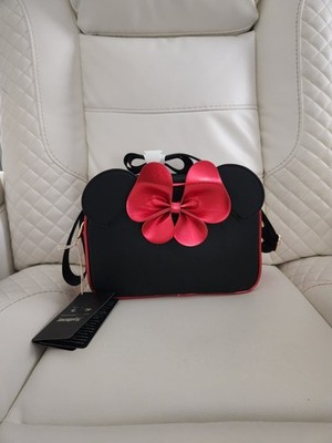 Loungefly Disney Minnie Mouse Metallic Red Bow Ears Crossbody Bag