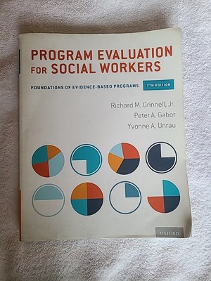 Program Evaluation for Social - Paperback, by Grinnell Jr Richard - Acceptable