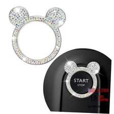 Bling Car Push Start Button Cover, Bling Car Accessories for Women, Colorful
