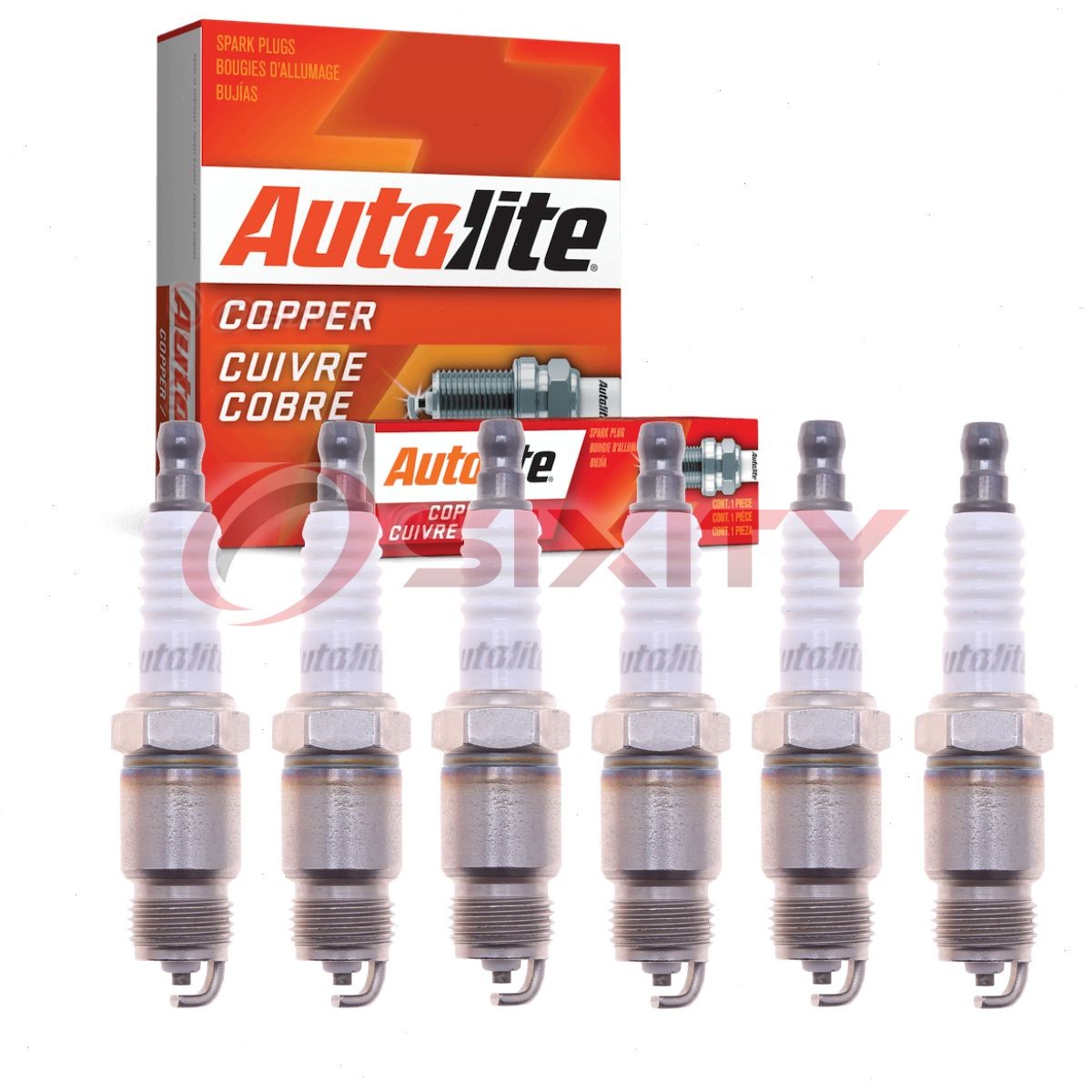 6 pc Autolite Copper Core Spark Plugs for 1984-1986 Jeep Wagoneer 2.8L V6 rv