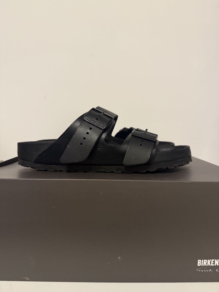 Rick Owens Birkenstock Arizona Smooth Leather Black Size 40 Rick Owens Birkenstock Arizona Smooth Leather Black Size 40