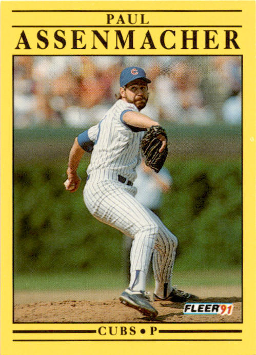 1991 Fleer Paul Assenmacher #413b Chicago Cubs