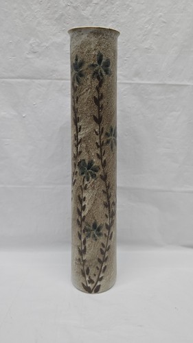 Andersen Design Studio pottery Vase Cylindrical Blue Flowers Tall 15.75 Inches - Picture 15 of 24