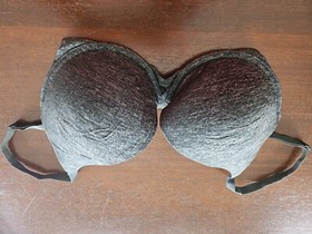 Victorias Secret 32DD Padded Perfect Shape Bra Solid Black/Grey