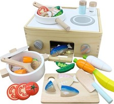 ALEX SANGA Play Cooking Box First Set CB1st Wooden Magnet Kitchen Stove New