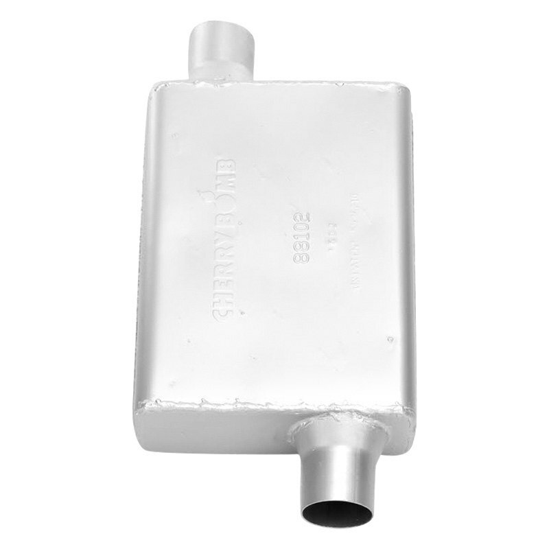 AP Exhaust 88102CB Vortex Steel Oval Gray Exhaust Muffler with 2.25" In