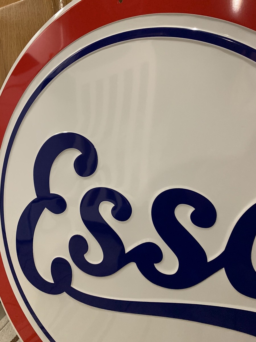 Esso Metal Sign Vintage Style Garage Wall Decor Gas Oil Tools Bar