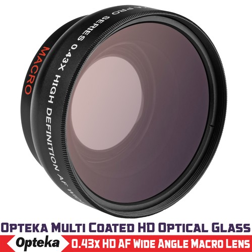 Opteka 0.43x Wide Angle Macro Lens for Sony FE 50mm f/2.8 Macro, FE 35mm f/1.8 - Picture 7 of 9