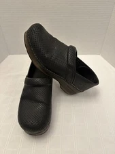 Dansko Professional Clogs Black Perforated Leather EU 38 Nursing Shoes 