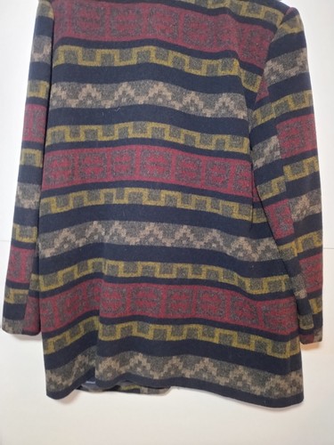Vtg BRAETAN Wool Southwest Blazer Jacket Women Sz L Aztec - Picture 7 of 9