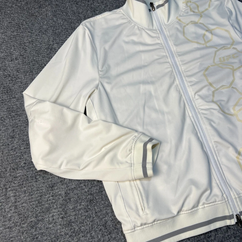 UFC Jacket Mens Large White Full Zip Performance Legends Inside Special Edition - Image 3 of 4