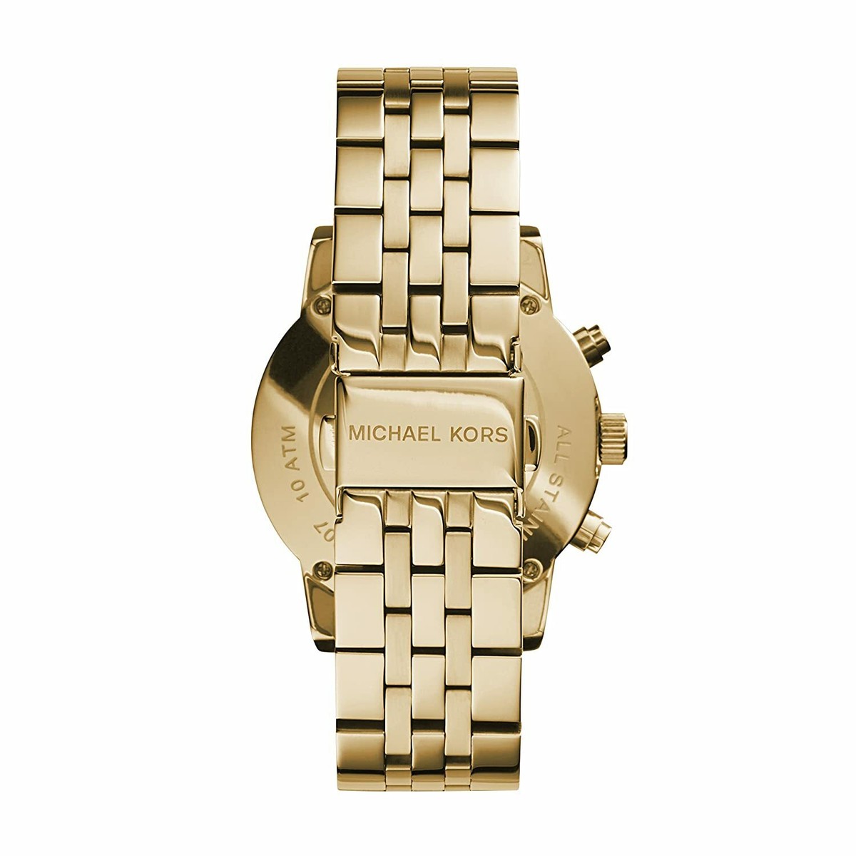 NEW MICHAEL KORS RITZ GOLD TONE+CRYSTAL CHRONOGRAPH DIAL+ 
