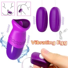 USB Powered Vibrating Double Dual Egg Bullet Vibe Vibrator Sex-toys for Women US