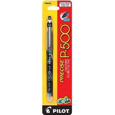 Pilot Gel Pen Precise P-500 Stick Black Barrel Rolling Ball, Extra Fine 38630