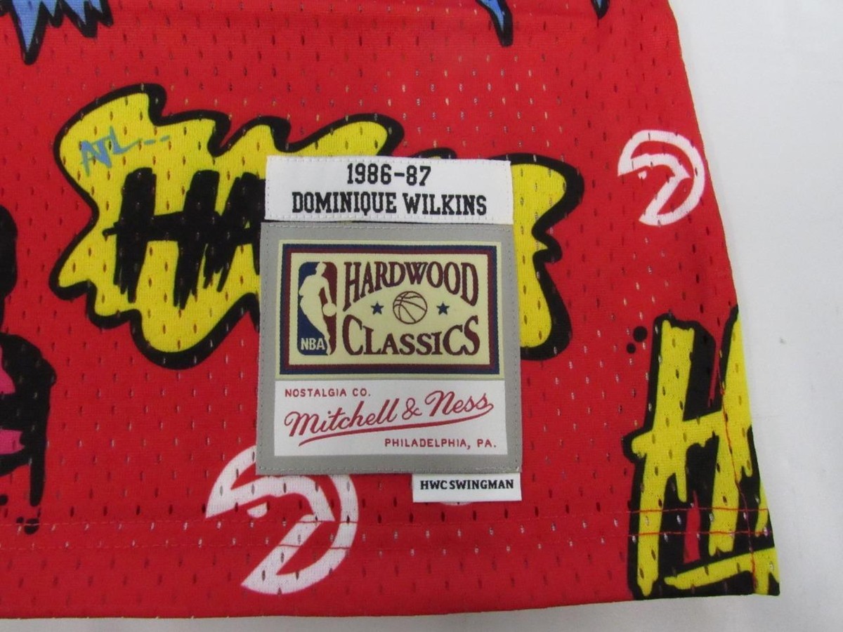 86-87 Dominique Wilkins #21 Hawks Mens Mitchell & Ness Swingman