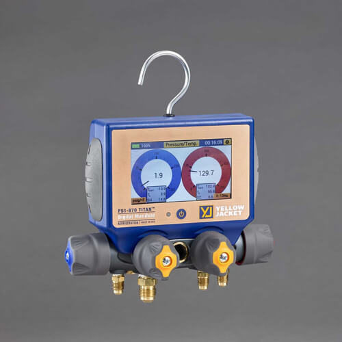 Yellow Jacket 40870 P51-870 TITAN™ Digital Manifold Kit w/ Hoses