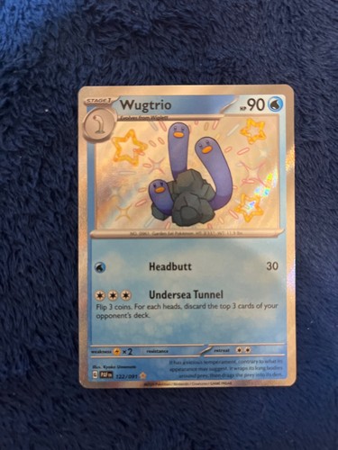 Pokemon TCG Wugtrio 122/091 Sv: Paldean Fates Holo NM - Picture 2 of 3