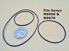 3 PC BELT KIT FITS SANYO M 9950 AND M9970 3 NEW BELTS NICE 
