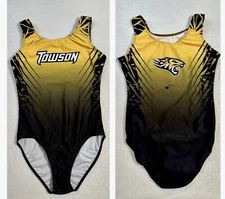 TOWSON gymnastics Leotard TIGER Destira D1 College UNIVERSITY NCAA Leo GK AL
