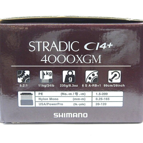 SHIMANO 16 Stradic CI4+ 4000XGM Spinning Fishing Reel Japan import Excellent + - Picture 5 of 5