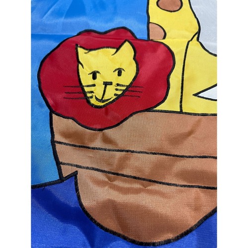 Noahs Ark Outdoor Flag Embroidered Double Sided Nylon 40.5" x 28" Elephant NWOT - Picture 2 of 4