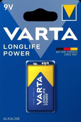 200 x 9V E-Block Batterie Varta 4922 Longlife Power 6LR61 Batterie 1er Blister