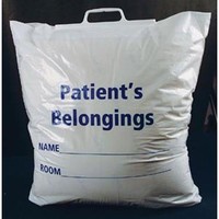 Patient Belonging Bag, Plastic Rigid Handle 250 Pk Patient Belonging Bag, Plastic Rigid Handle 250 Pk