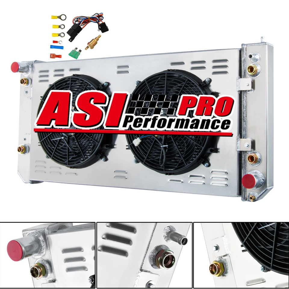 3Row Radiator Shroud Fan For 03~07 05 Chevy GMC C4500 C5500 C6500 Kodiak Topkick Foto 3 de 4