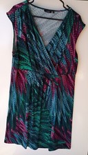 APT. 9 Green Pink Women's Sleeveless Summer Dress 1X