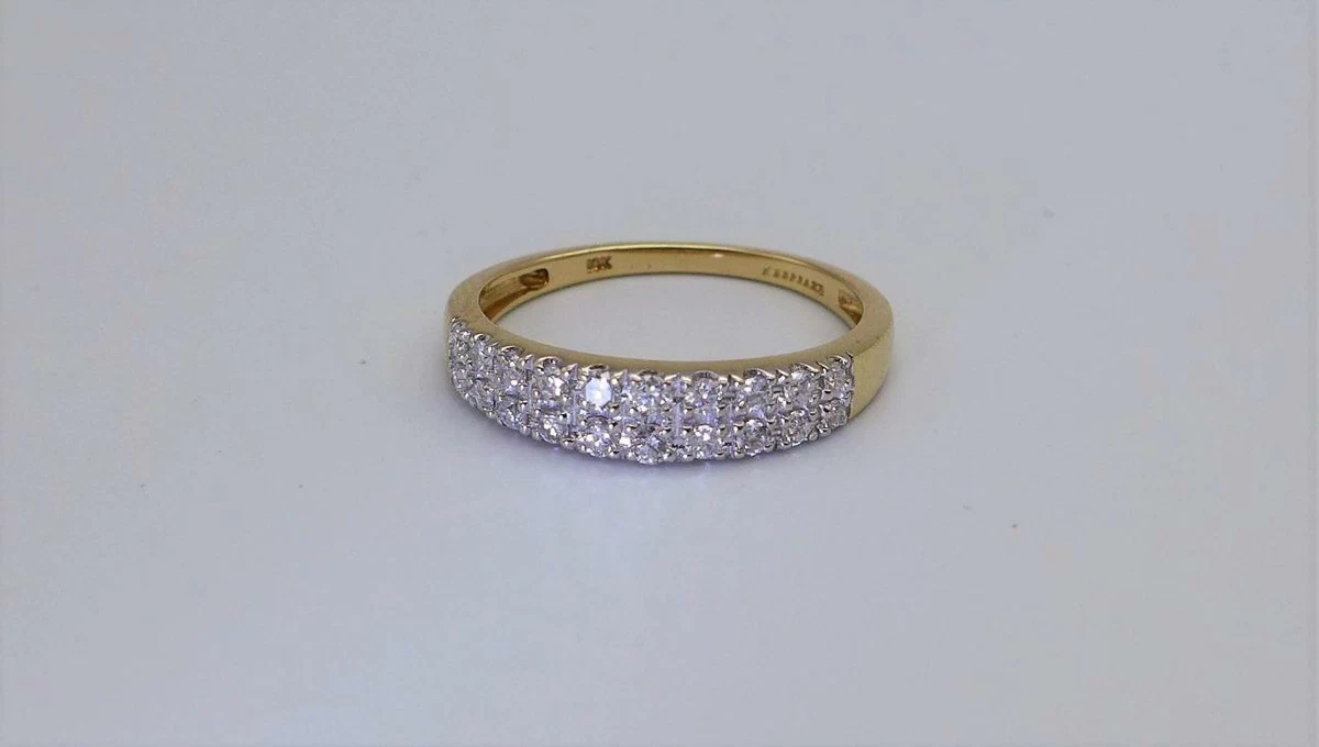 KEEPSAKE 10KT YELLOW GOLD DIAMOND RING SIZE 7.25 eBay