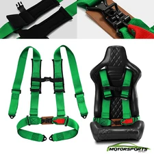 Universal Green 4-Point Car Auto Racing Sport Seat Belt Safety Harness Strap